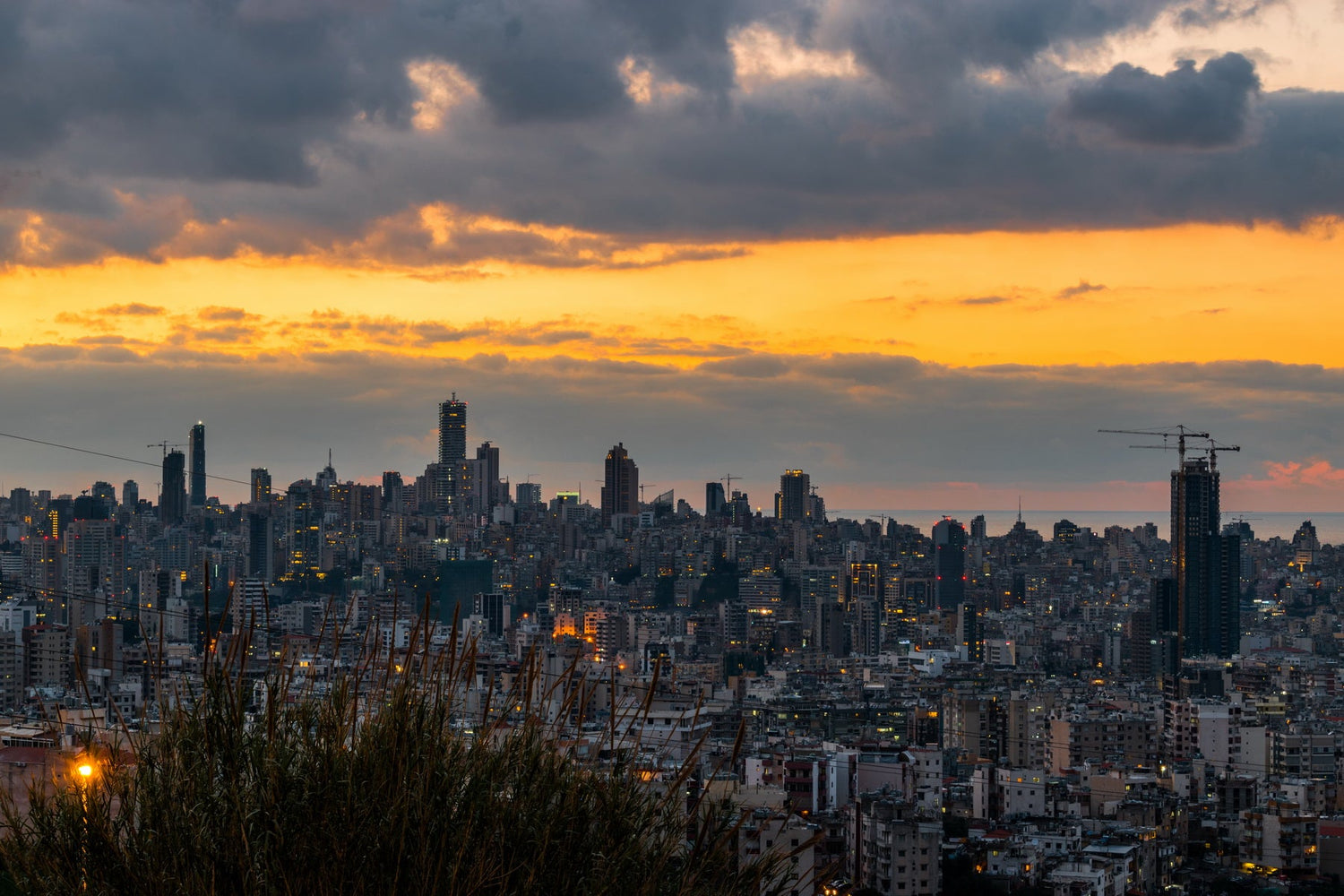 Beirut, Lebanon, Sunset, Sea, Skyline, Landmarks, Photography, Travel, Tourism, Scenic Views, Outdoor Photography.