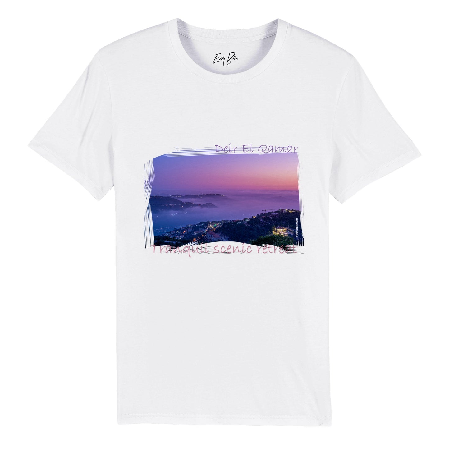 Deir El Qamar Sunset-Lebanon Organic Unisex Crewneck T-shirt