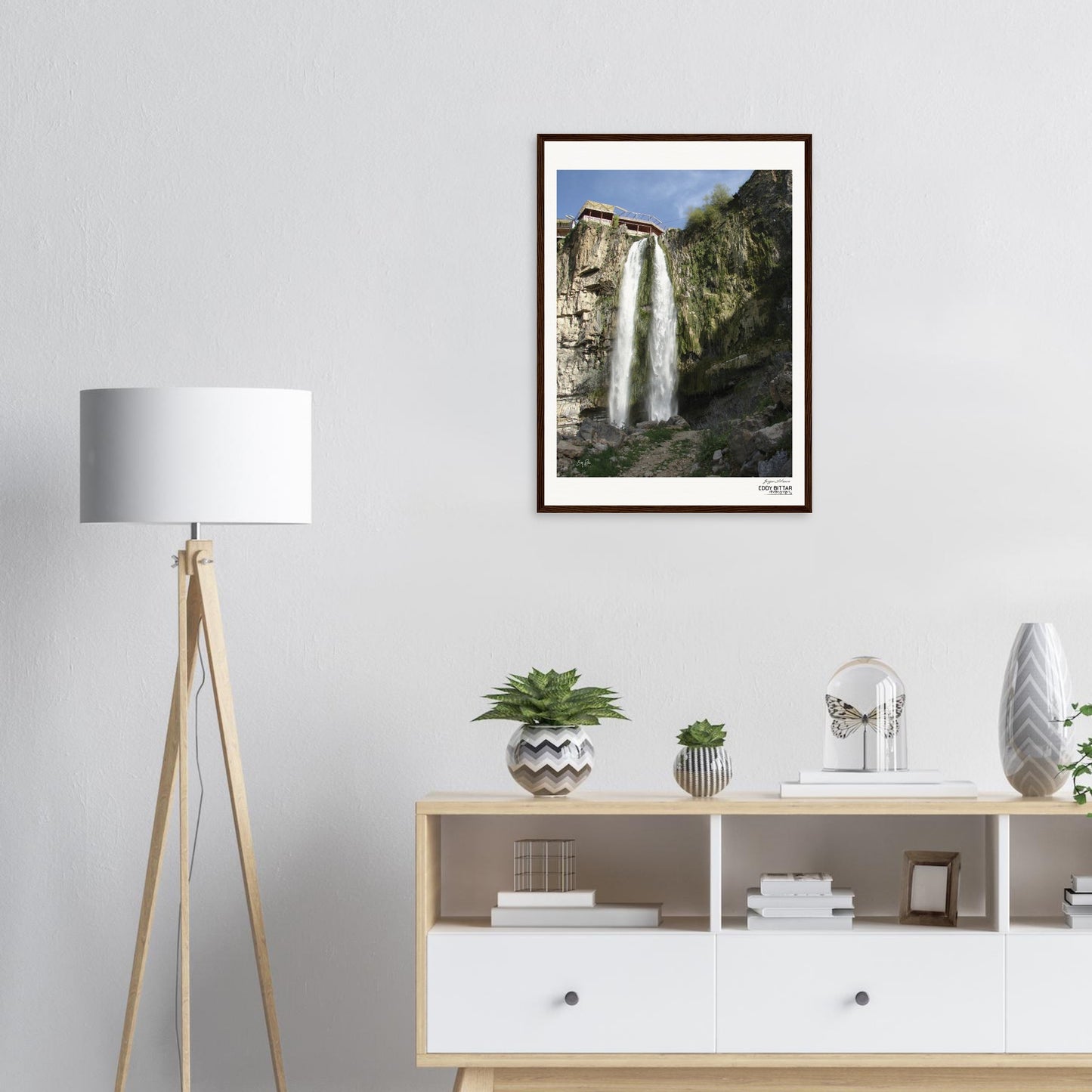 Jezzine Waterfall-lebanon Museum-Quality Matte Paper Wooden Framed Poster