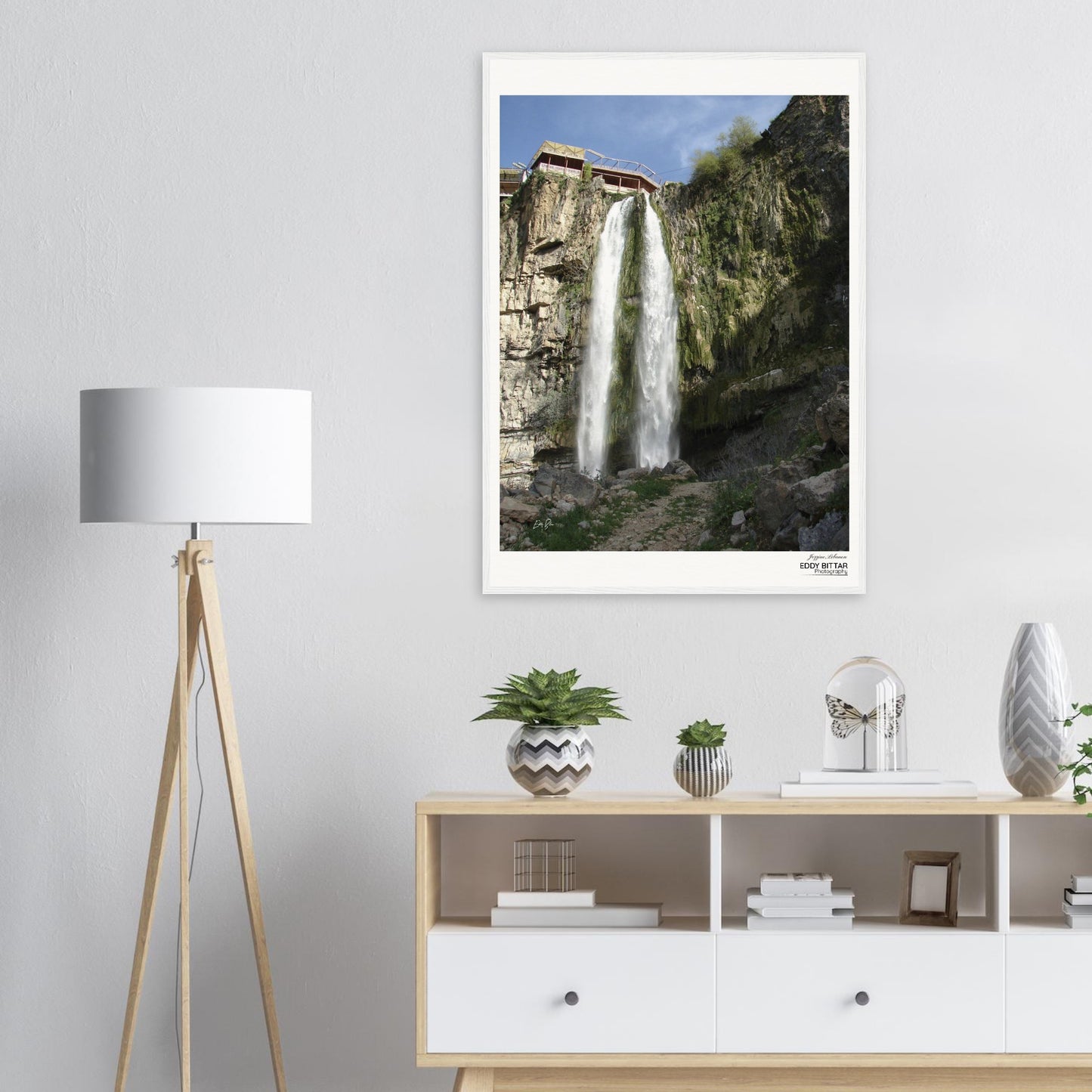 Jezzine Waterfall-lebanon Museum-Quality Matte Paper Wooden Framed Poster