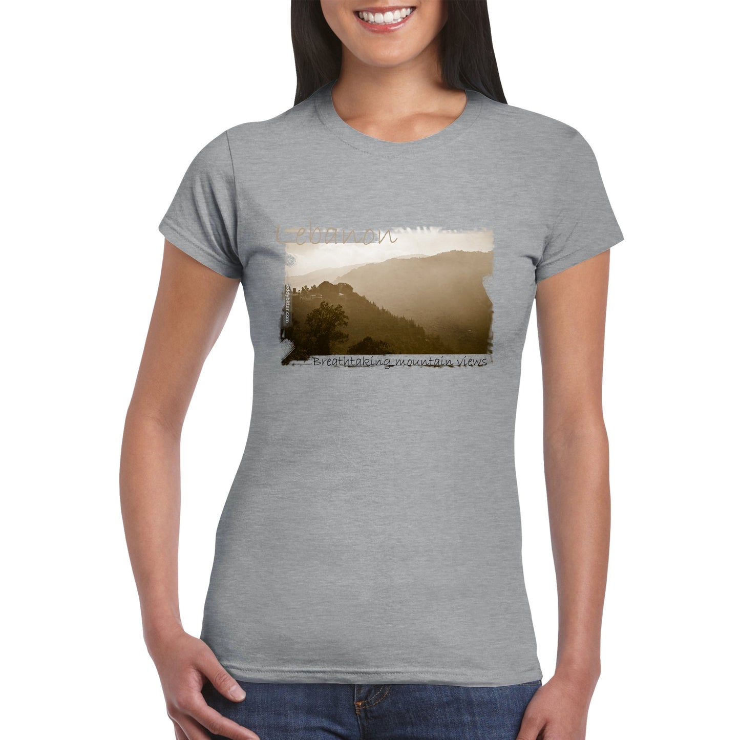 Beit El Dine Sunset-Lebanon-Classic Womens Crewneck T-shirt