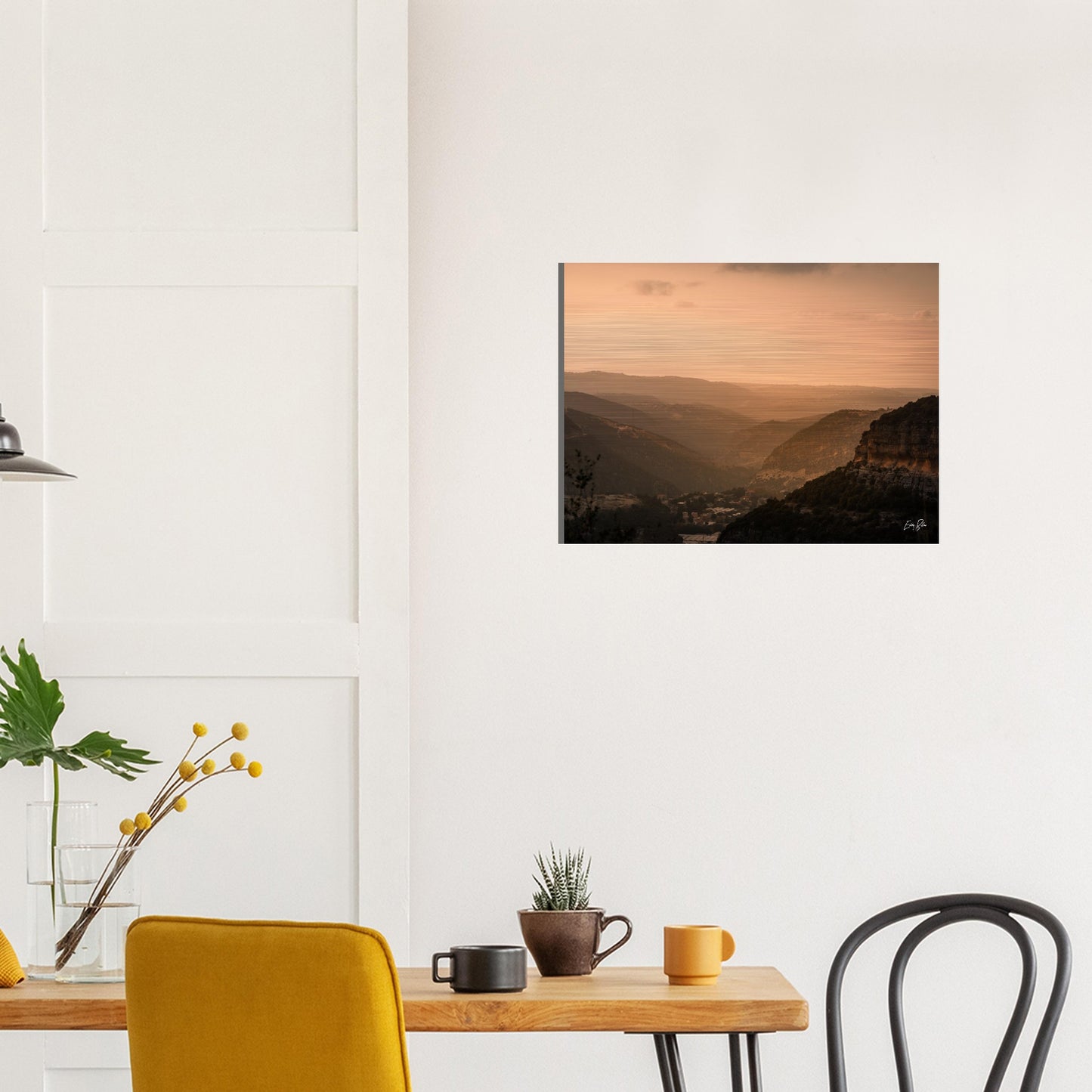 Batroun Mountains Sunset-Lebanon-Brushed Aluminum Print