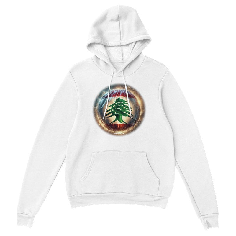 Lebanon Premium Hoodie  Unisex Design Lebanon Flag With Light