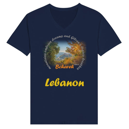 Bchareh - Lebanon-  Woman Short Sleeve V-neck Premium T-shirt