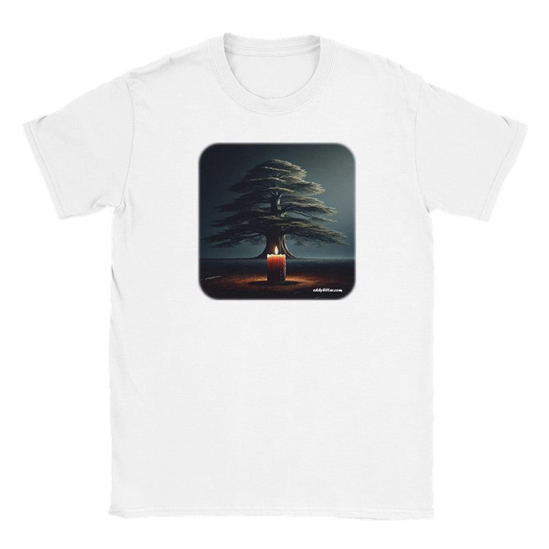 T-Shirts Cedar with candle Lebanese Design