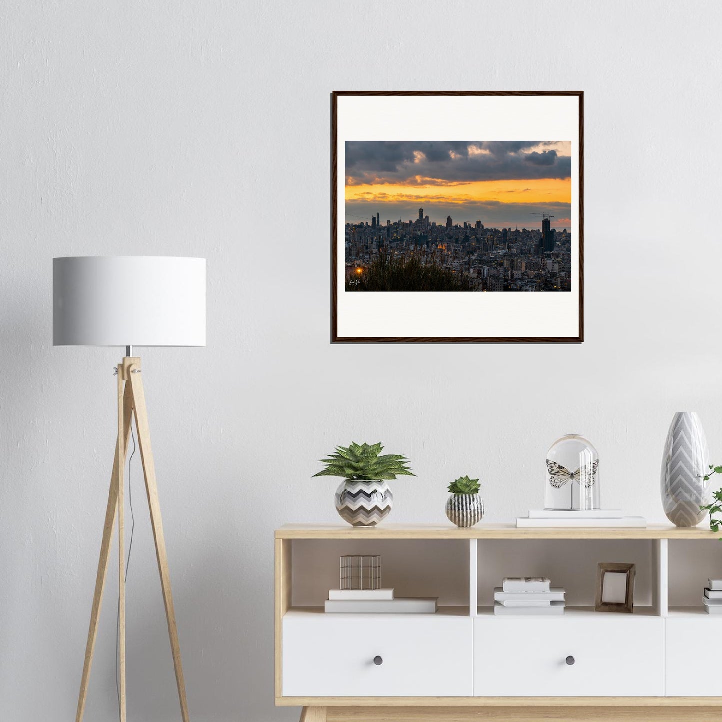 Beirut Sunset-Lebanon Museum-Quality Matte Paper Wooden Framed Poster