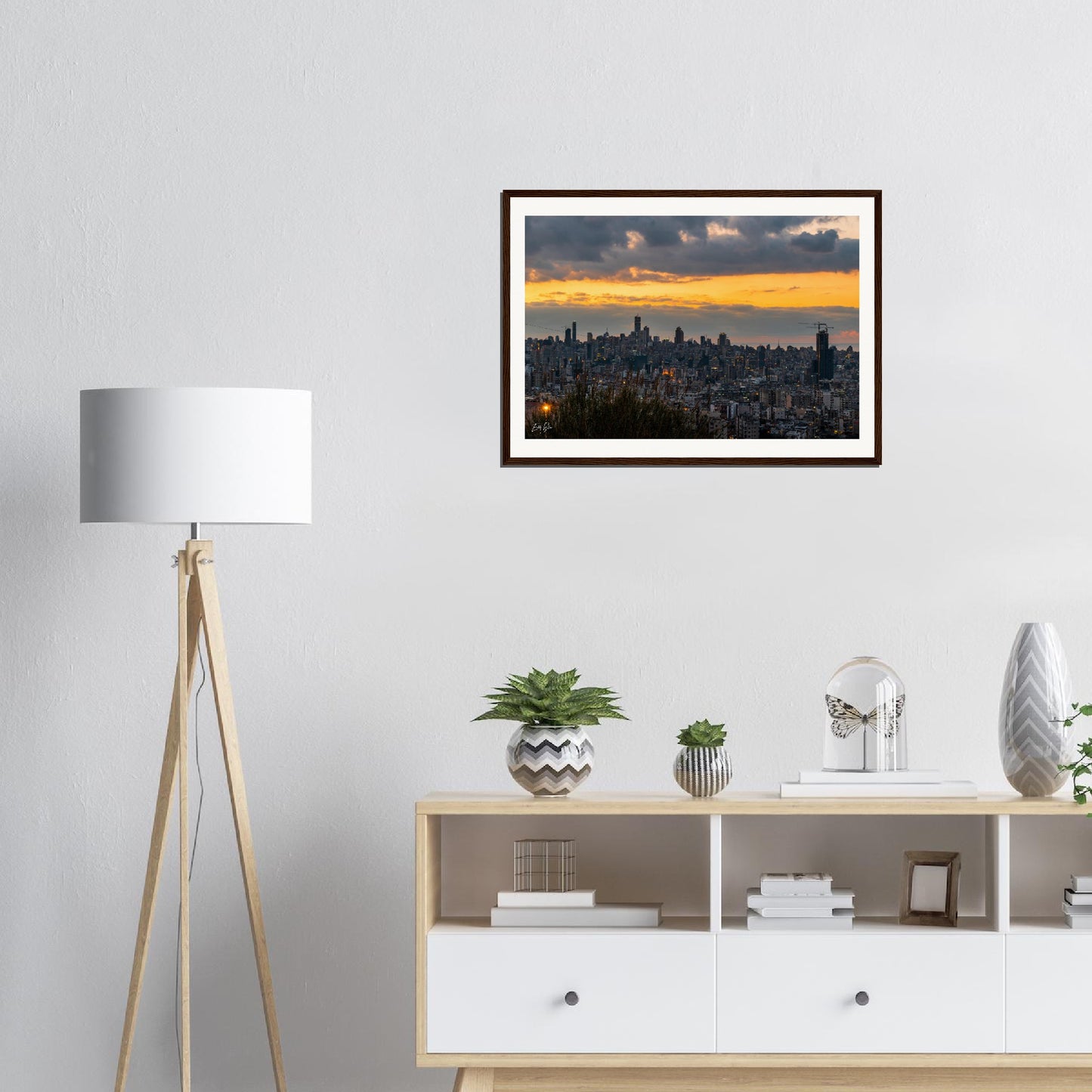 Beirut Sunset-Lebanon Museum-Quality Matte Paper Wooden Framed Poster