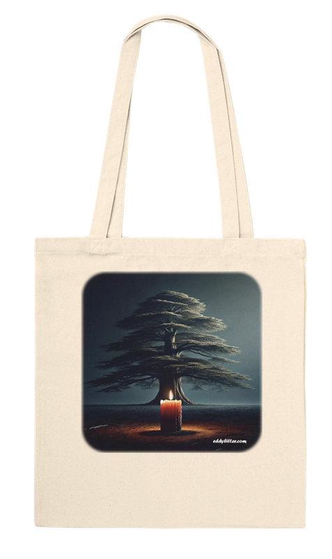 Lebanese Cedar With Candle-Premium Tote Bag