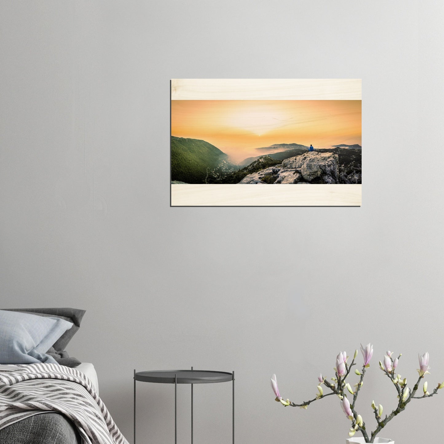 Kerserwan Pano Sunset-Lebanon-Wood Prints