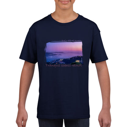 Deir El Qamar Sunset-Lebanon Classic Kids Crewneck T-shirt