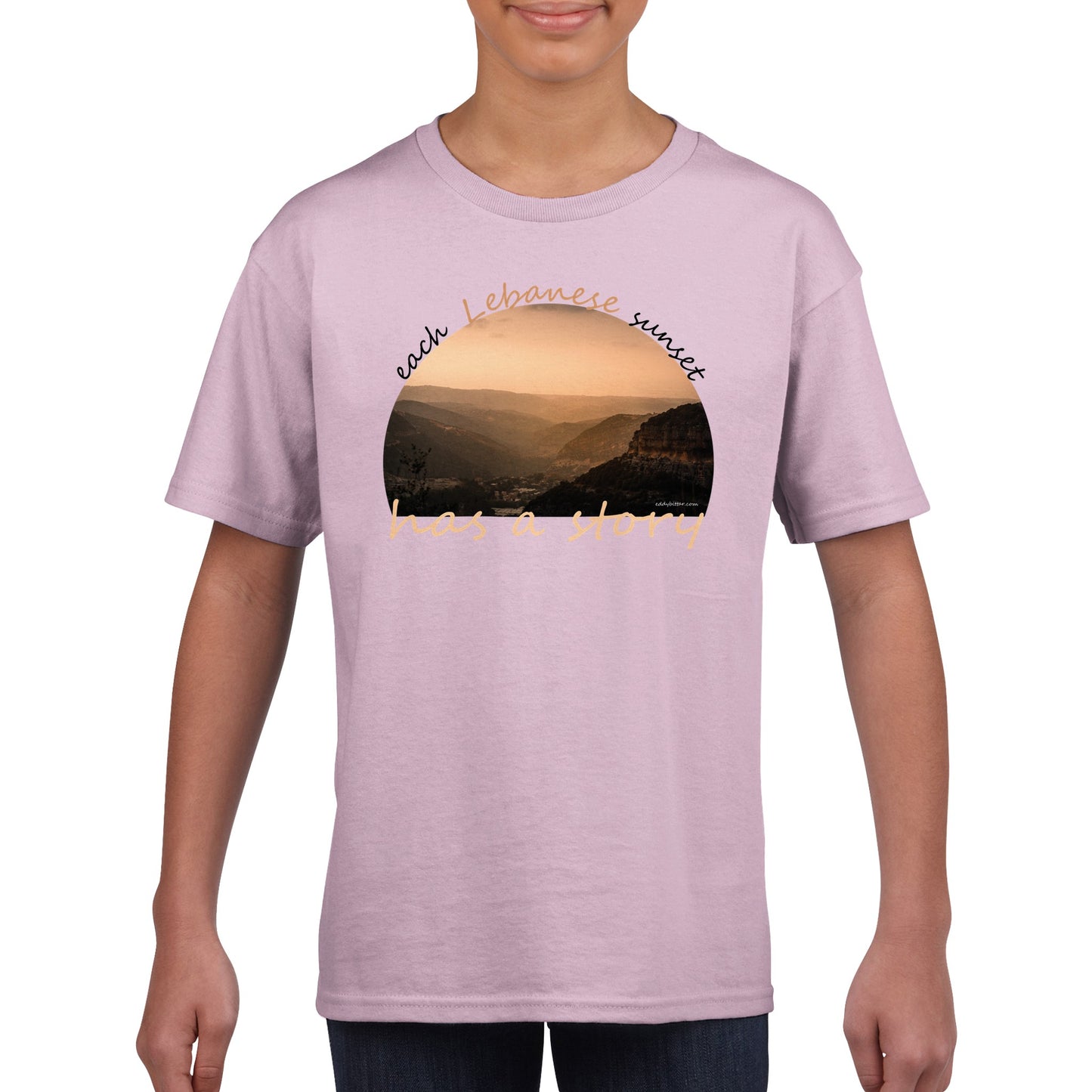 Batroun Mountains Sunset-LebanonClassic Kids Crewneck T-shirt