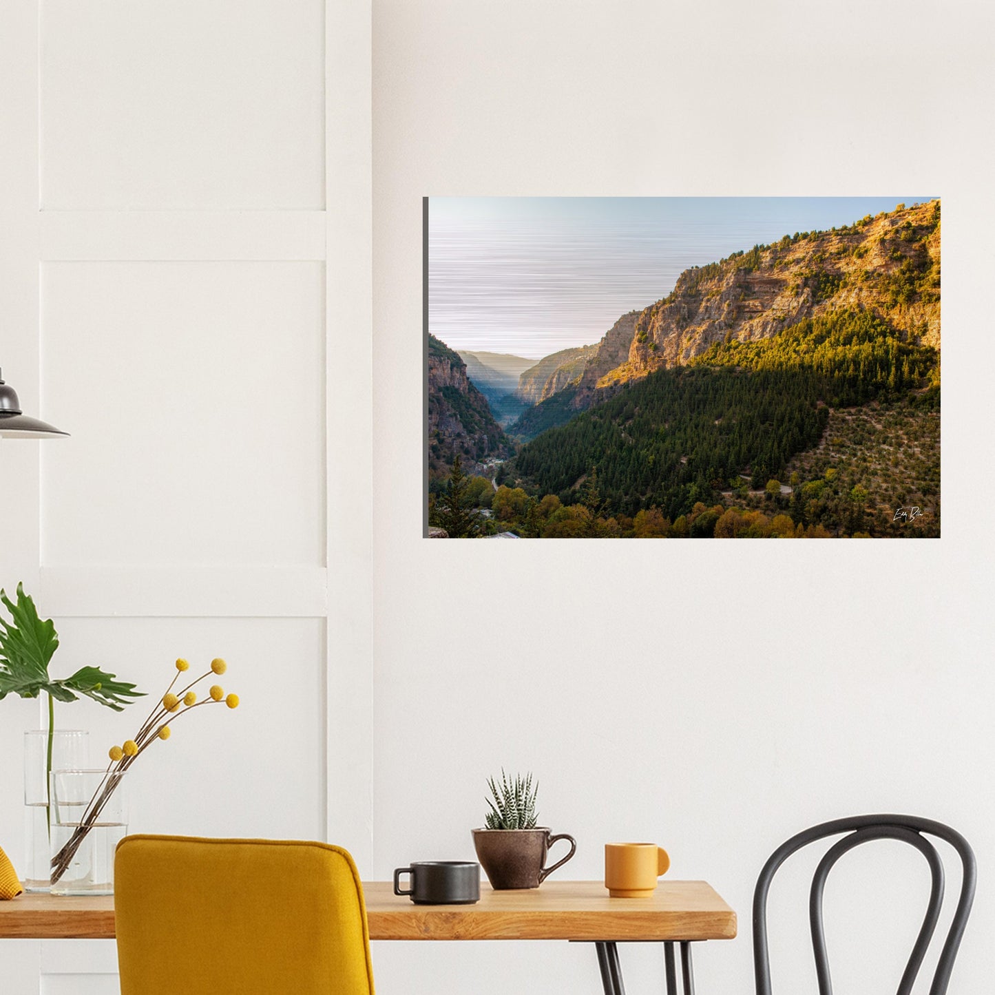 Kadicha Valley Sunset-Lebanon-Brushed Aluminum Print