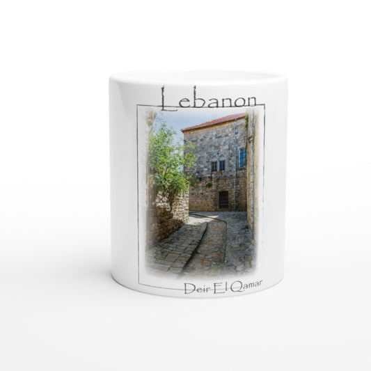 Deir El Qamar Old Roads Lebanon White 11oz Ceramic Mug