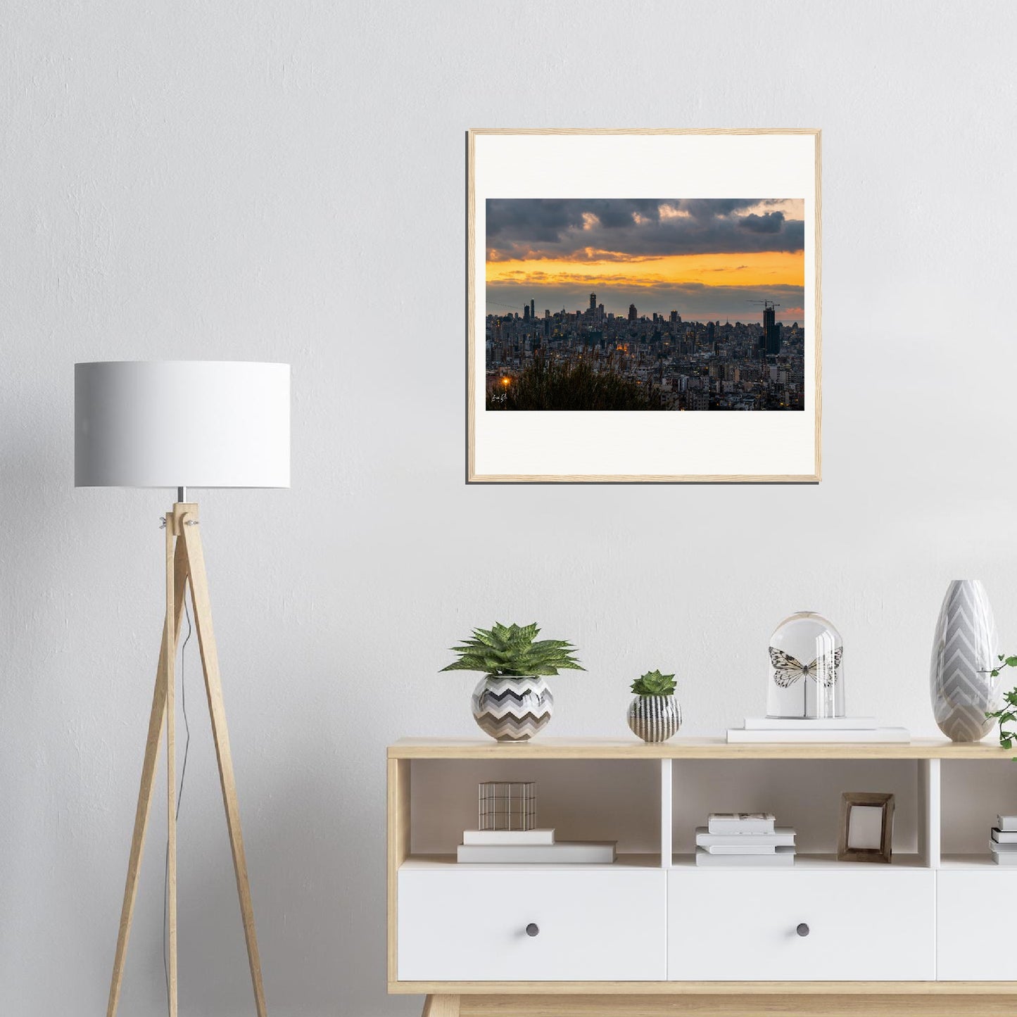 Beirut Sunset-Lebanon Museum-Quality Matte Paper Wooden Framed Poster