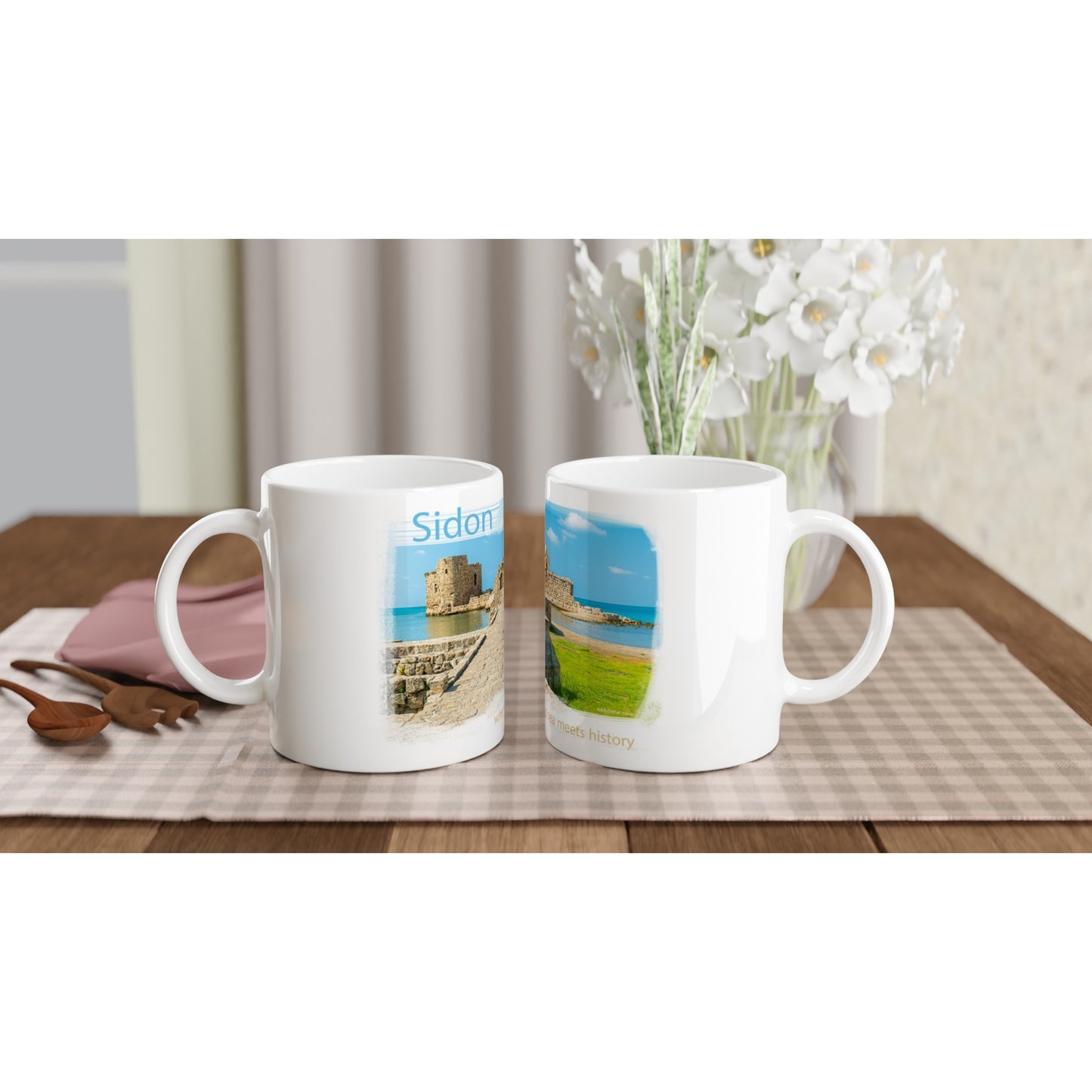 Sidon-Lebanon White 11oz Ceramic Mug