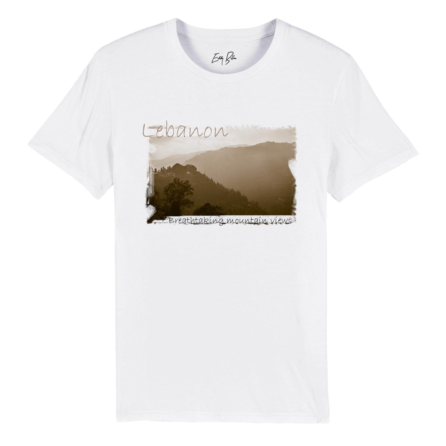 Beit El Dine Mountains Sunsets-Lebanon Organic Unisex Crewneck T-shirt