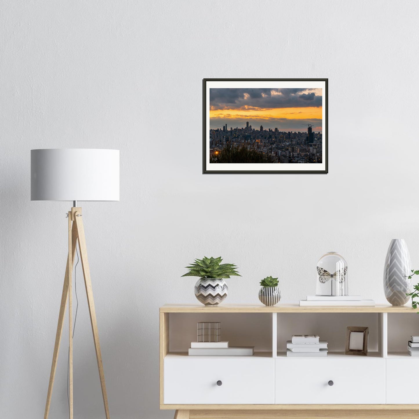 Beirut Sunset-Lebanon-Museum-Quality Matte Paper Metal Framed Poster