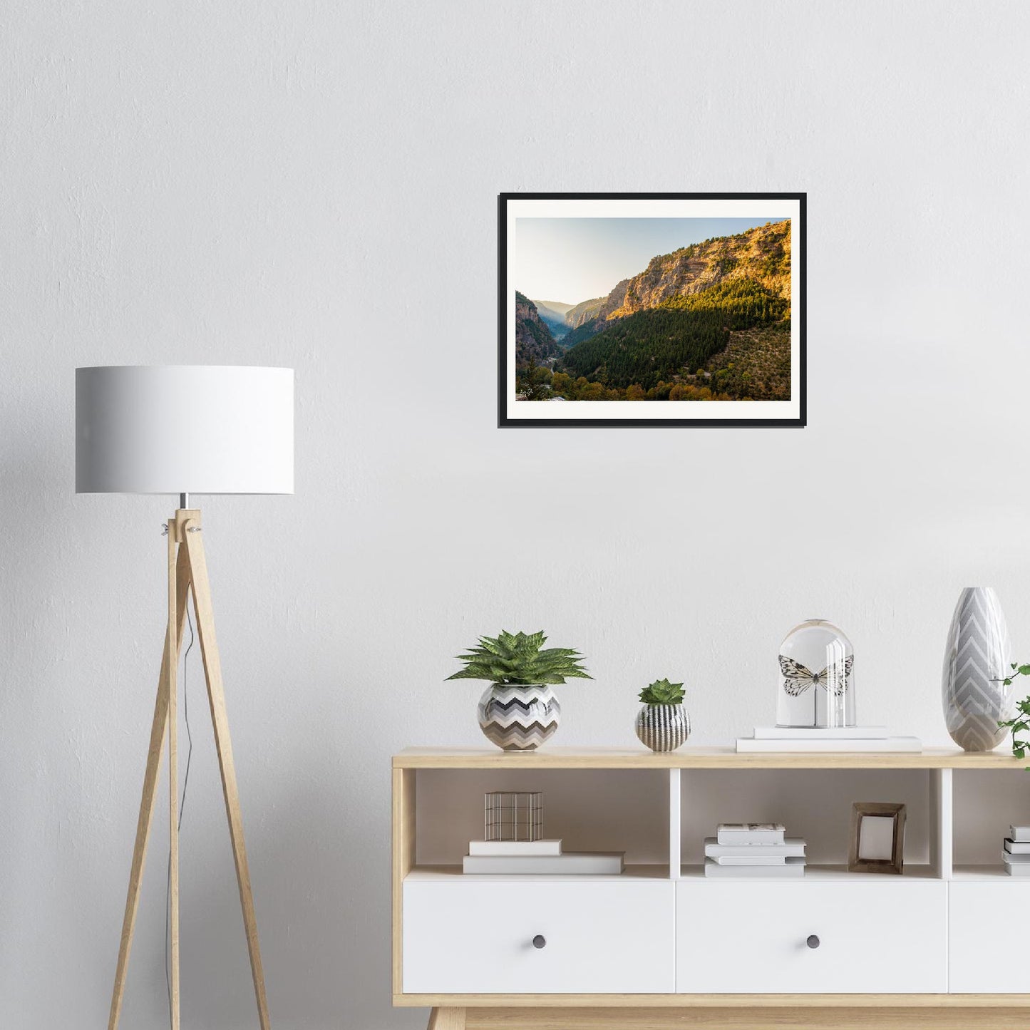 Kadicha Valley -Lebanon Museum-Quality Matte Paper Wooden Framed Poster