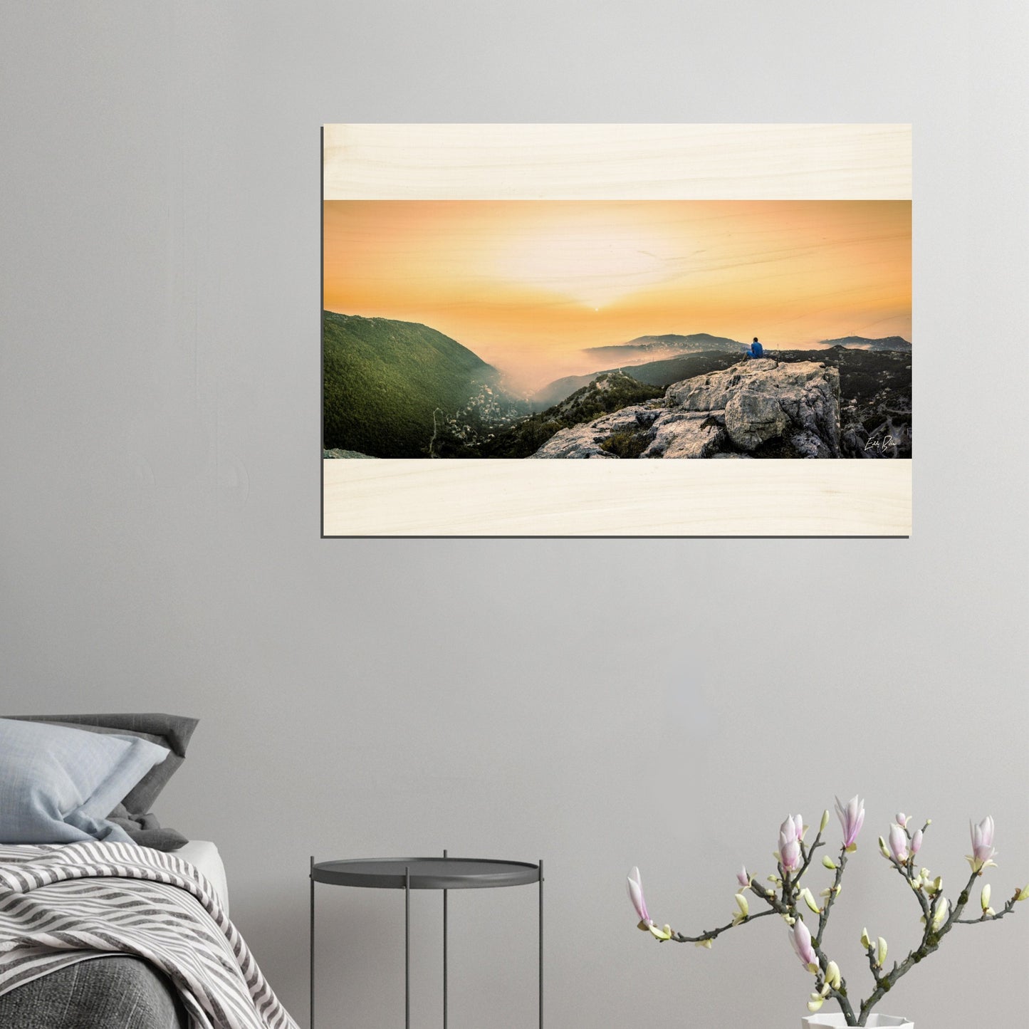 Kerserwan Pano Sunset-Lebanon-Wood Prints