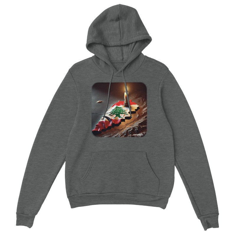 Lebanon Premium Hoodie  Unisex Lebanese Map With Candle