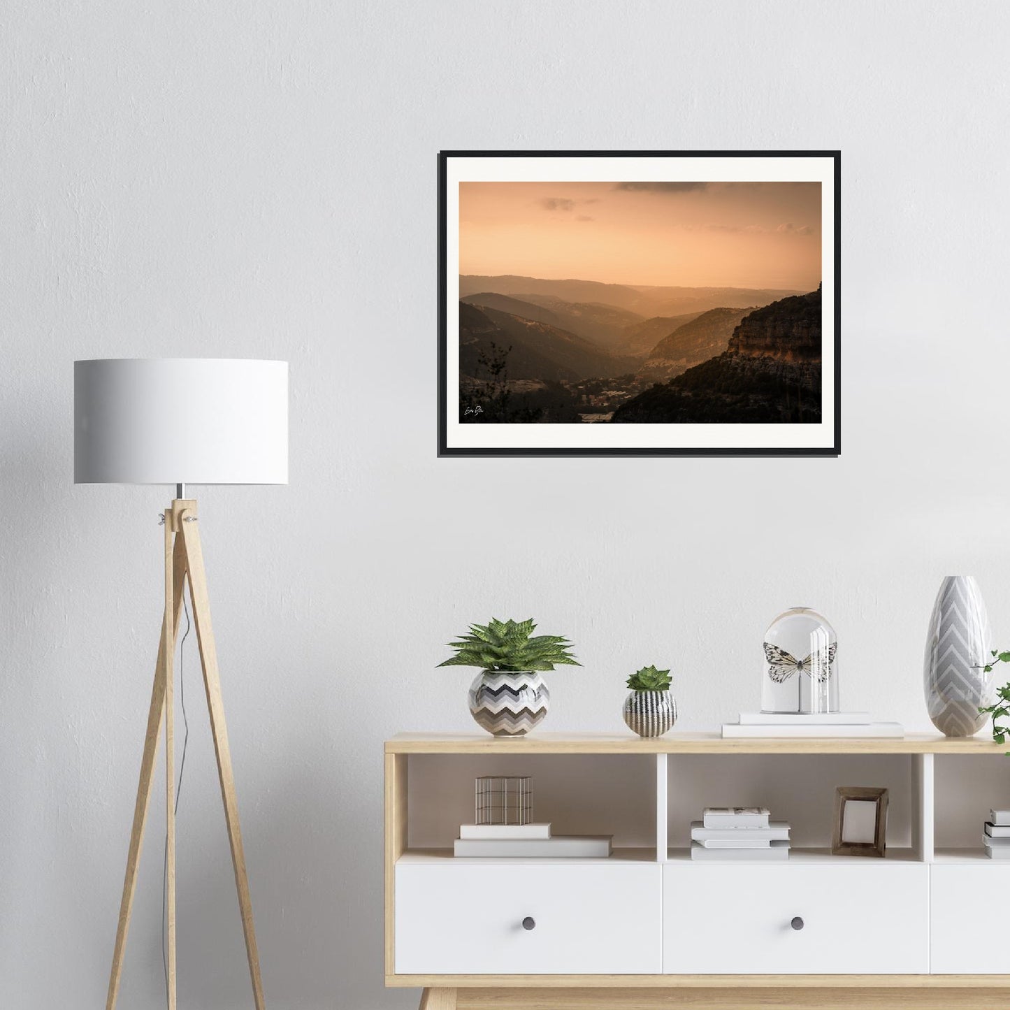 Valleys in Batroun Area-lebanon Museum-Quality Matte Paper Wooden Framed Poster