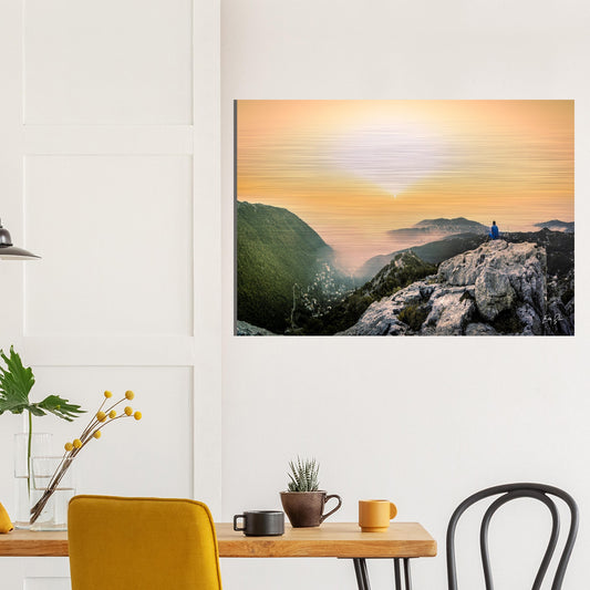 Keserwan Sunset-Lebanon-Brushed Aluminum Print