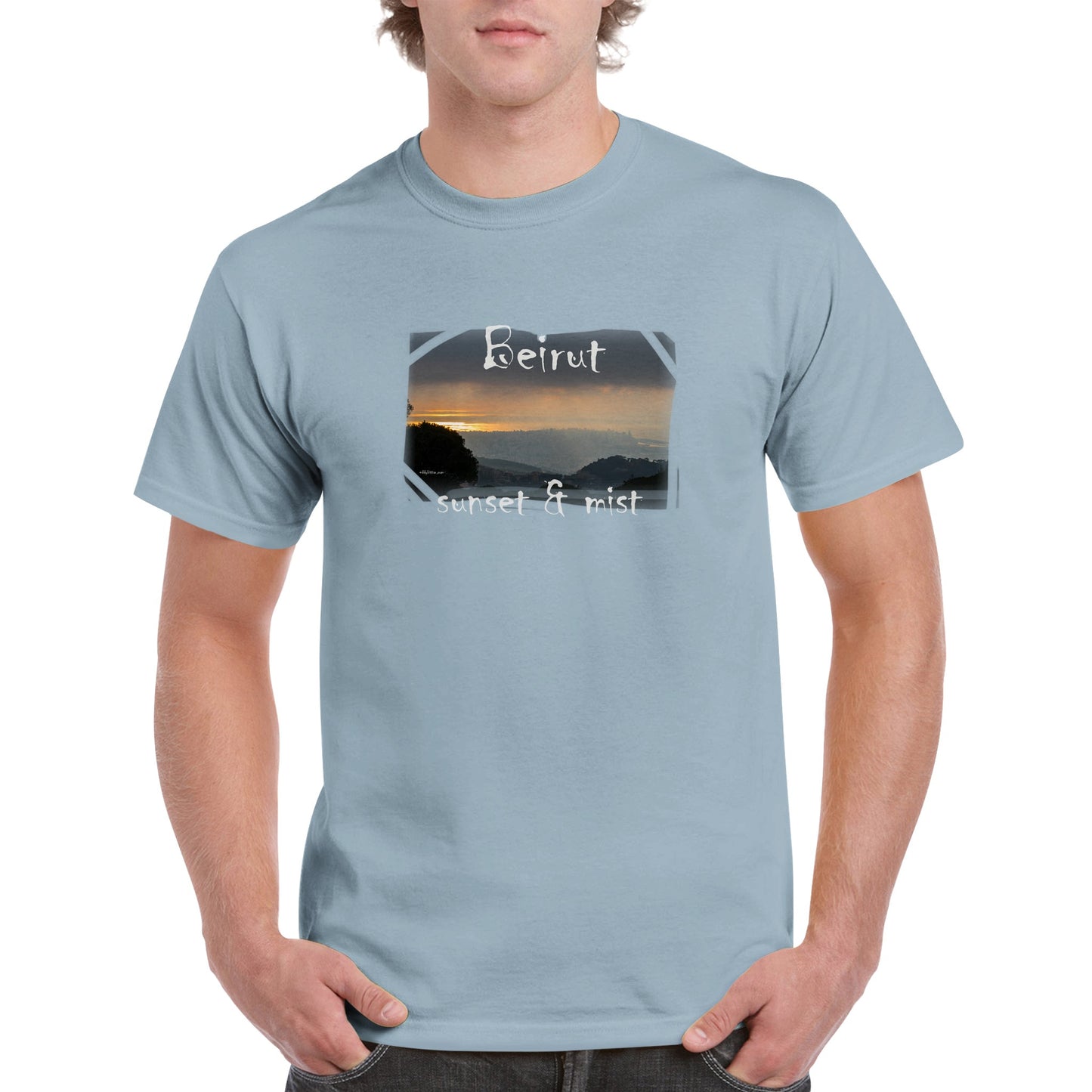 Beirut Sunset and mist-Lebanon- Unisex Premium T-shirt