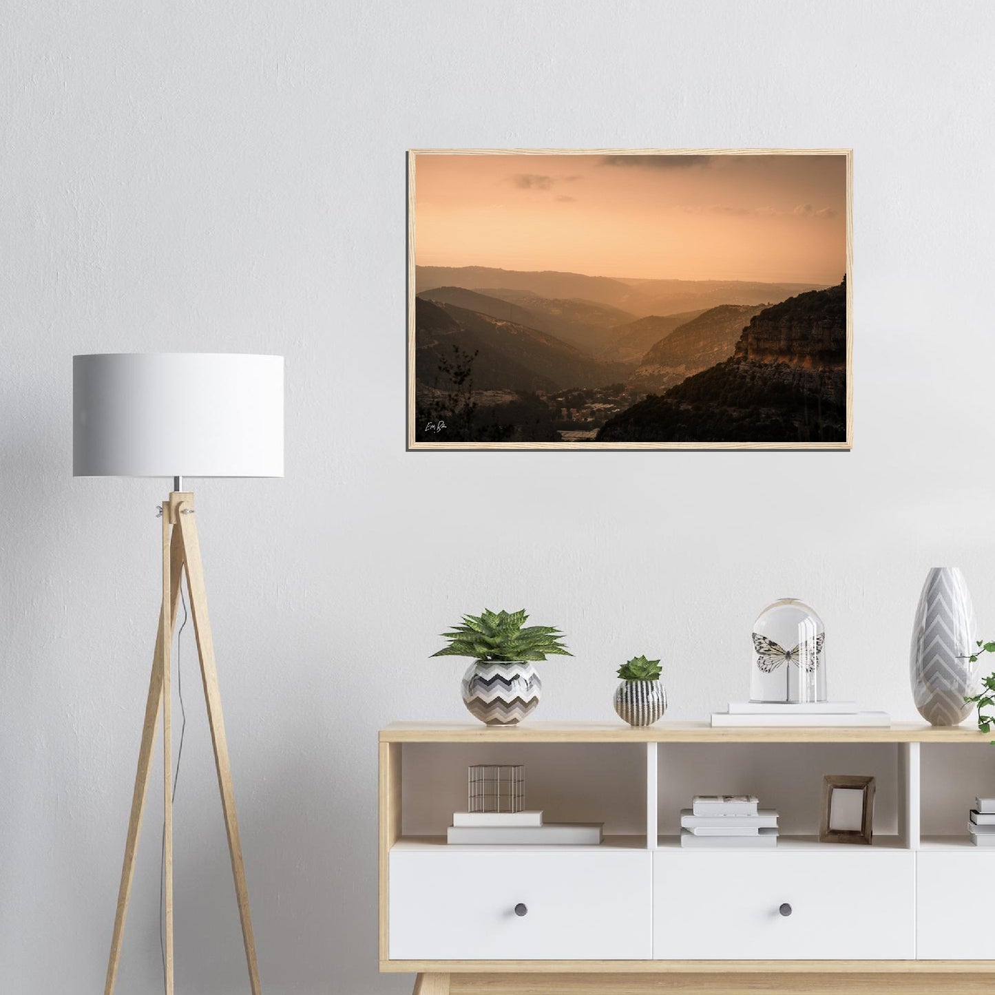 Valleys in Batroun Area-lebanon Museum-Quality Matte Paper Wooden Framed Poster