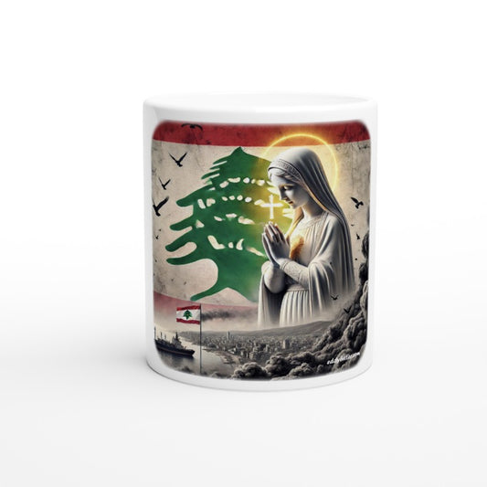 Virgin Mary Lebanese Design Ceramic Mug