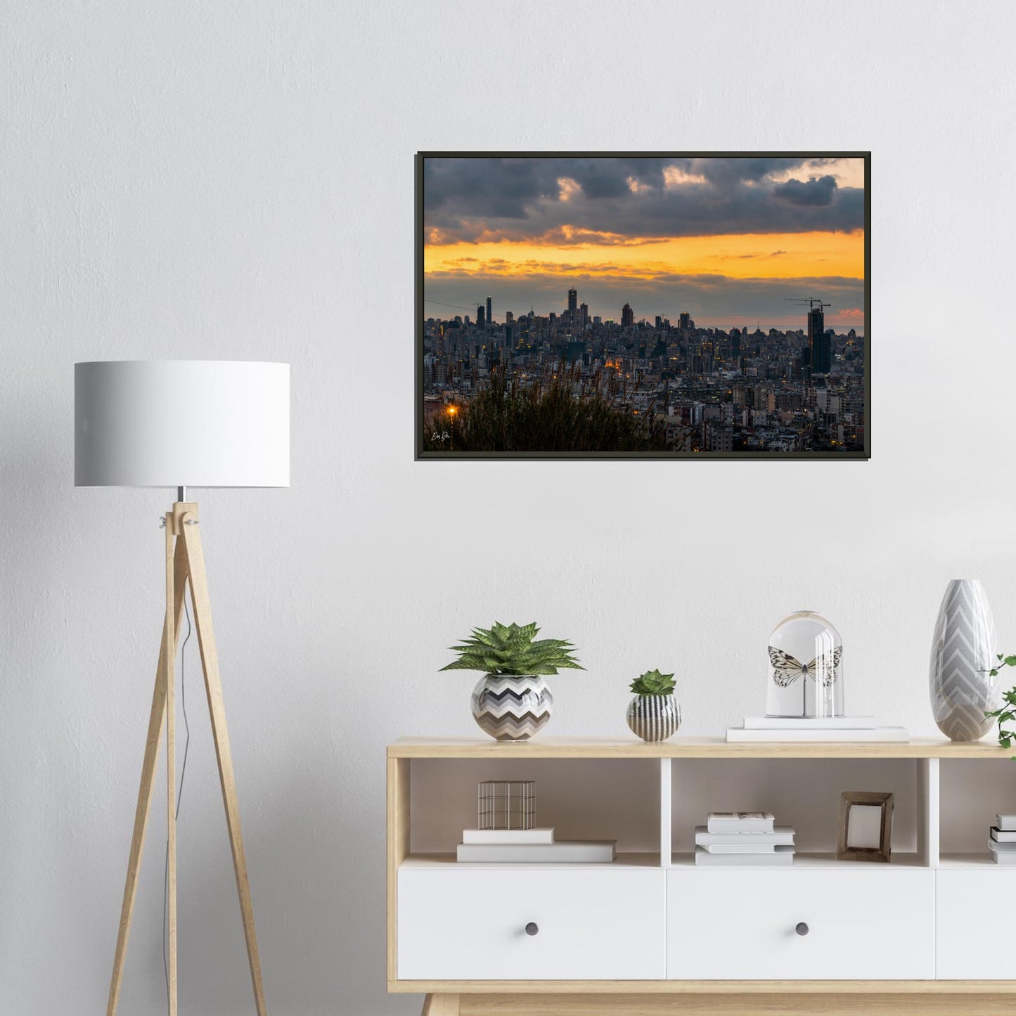 Beirut Sunset-Lebanon-Museum-Quality Matte Paper Metal Framed Poster