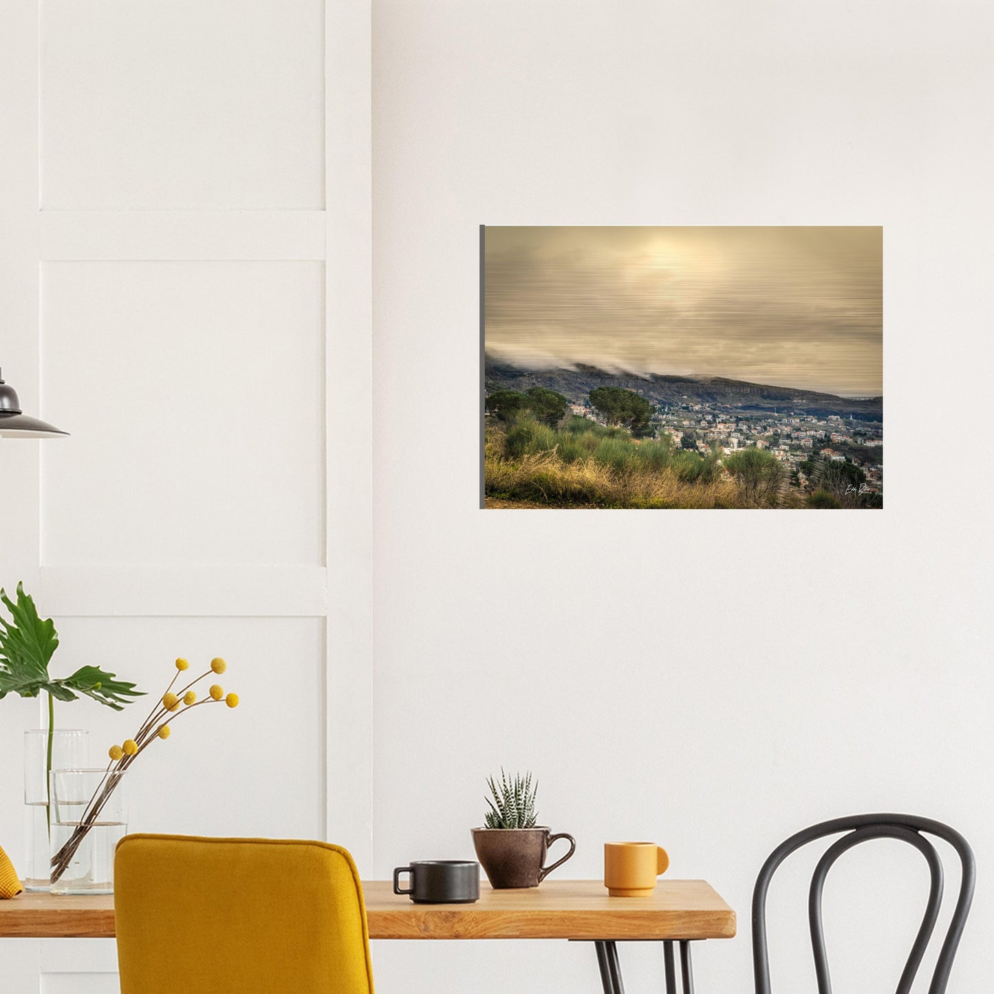 Hemena Sunset-Lebanon-Brushed Aluminum Print