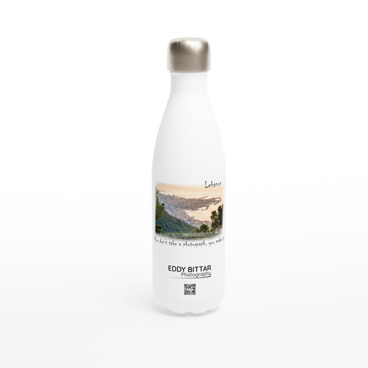 Jounieh-Kaslik-Lebanon-White 17oz Stainless Steel Water Bottle