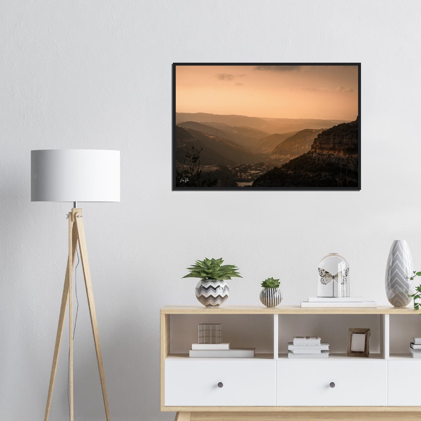 Valleys in Batroun Area-lebanon Museum-Quality Matte Paper Wooden Framed Poster