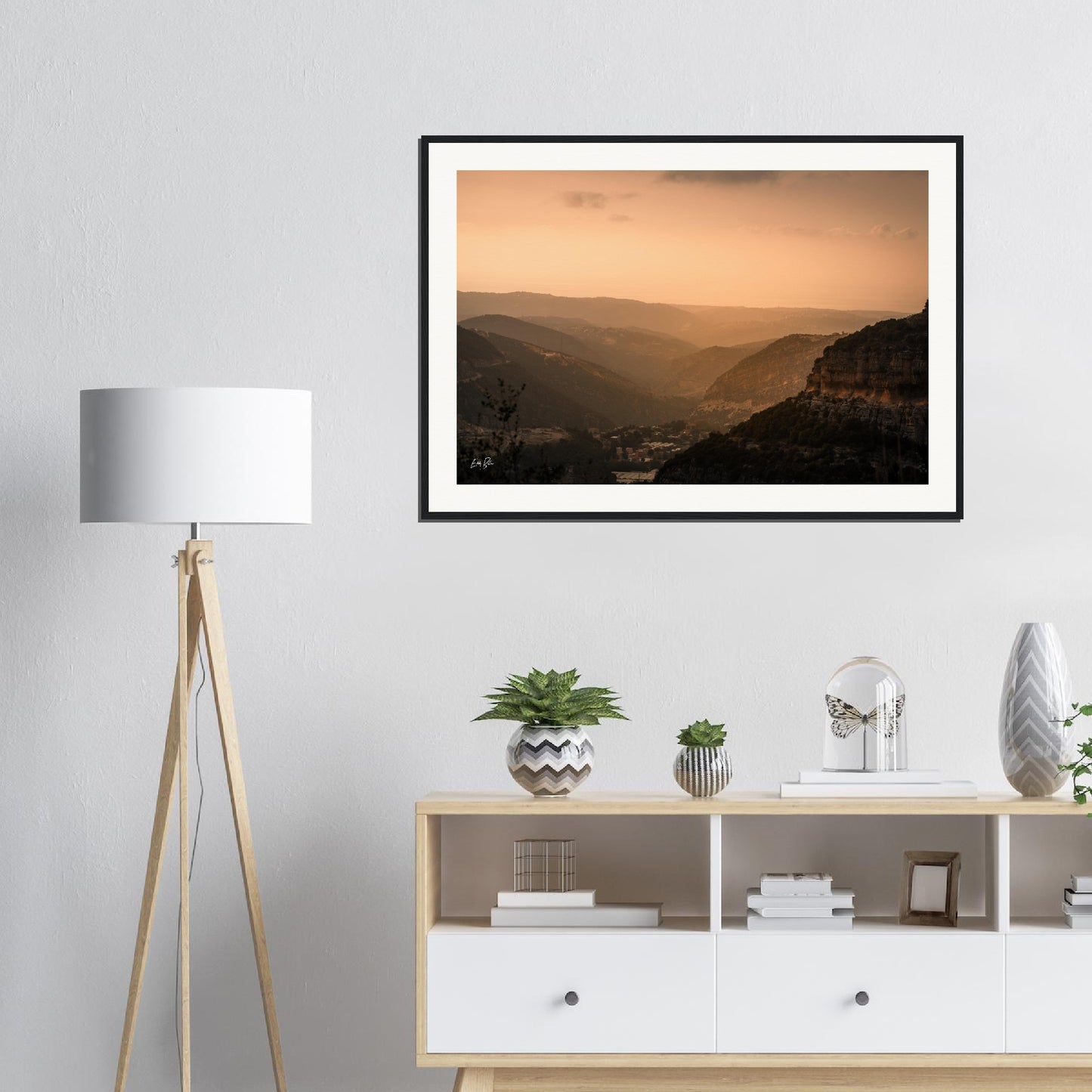 Valleys in Batroun Area-lebanon Museum-Quality Matte Paper Wooden Framed Poster