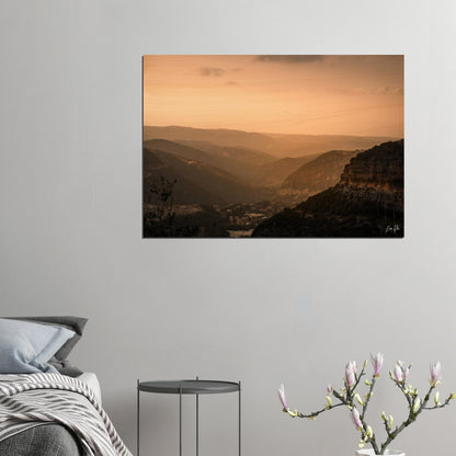 Batroun Mountains Sunset-Lebanon-Wood Prints