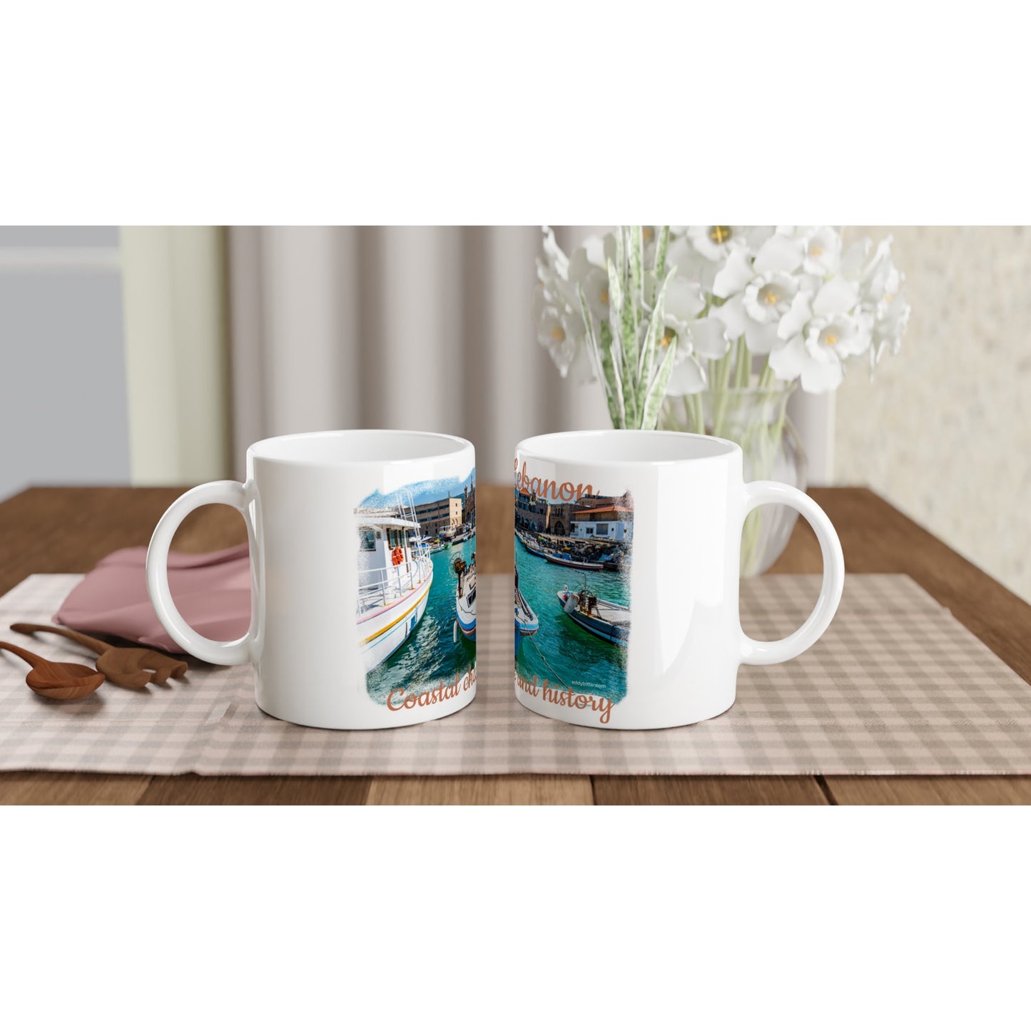 Batroun-Lebanon- White 11oz Ceramic Mug