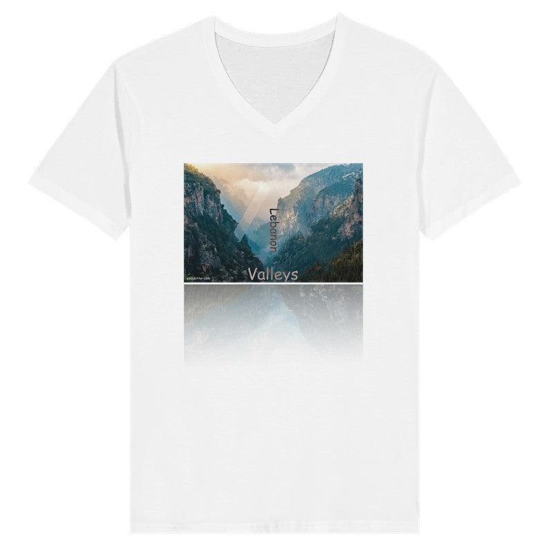 Kadicha Valley - Lebanon-  Woman Short Sleeve V-neck Premium T-shirt