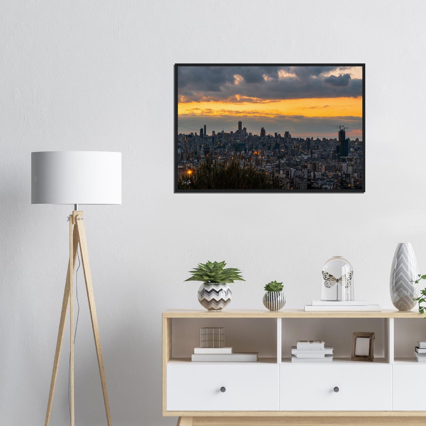 Beirut Sunset-Lebanon Museum-Quality Matte Paper Wooden Framed Poster