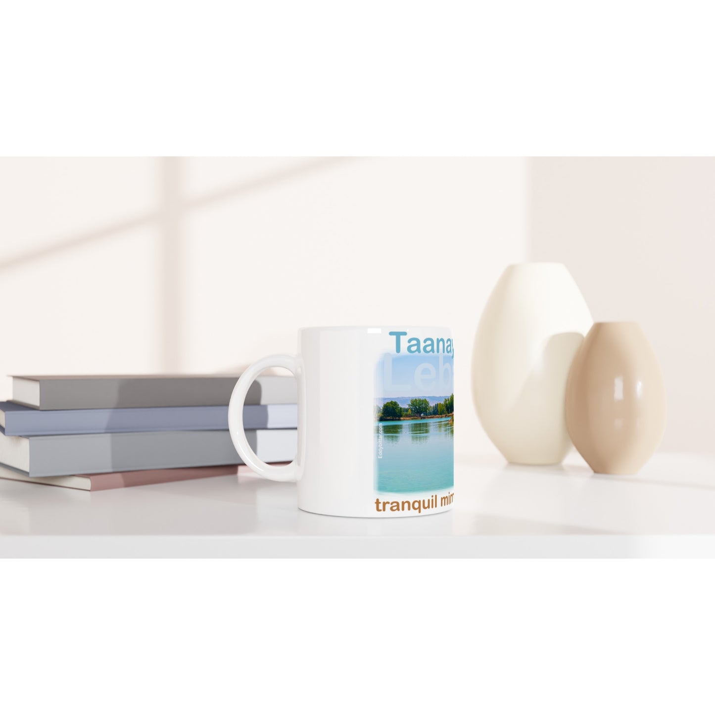 Taanayel Lake Lebanon White 11oz Ceramic Mug