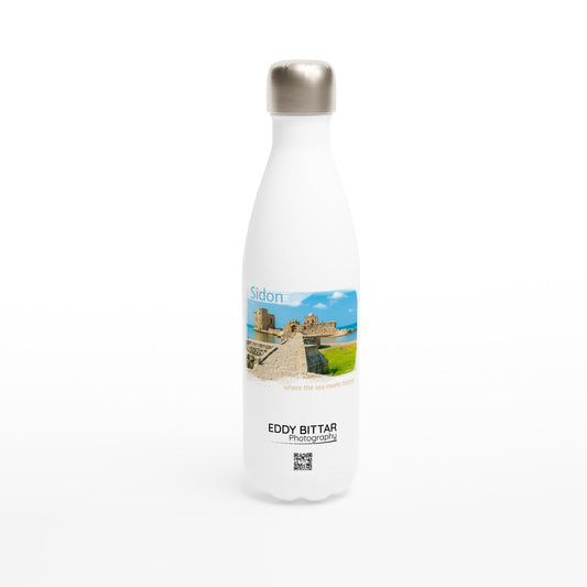 Sidon-Lebanon-White 17oz Stainless Steel Water Bottle