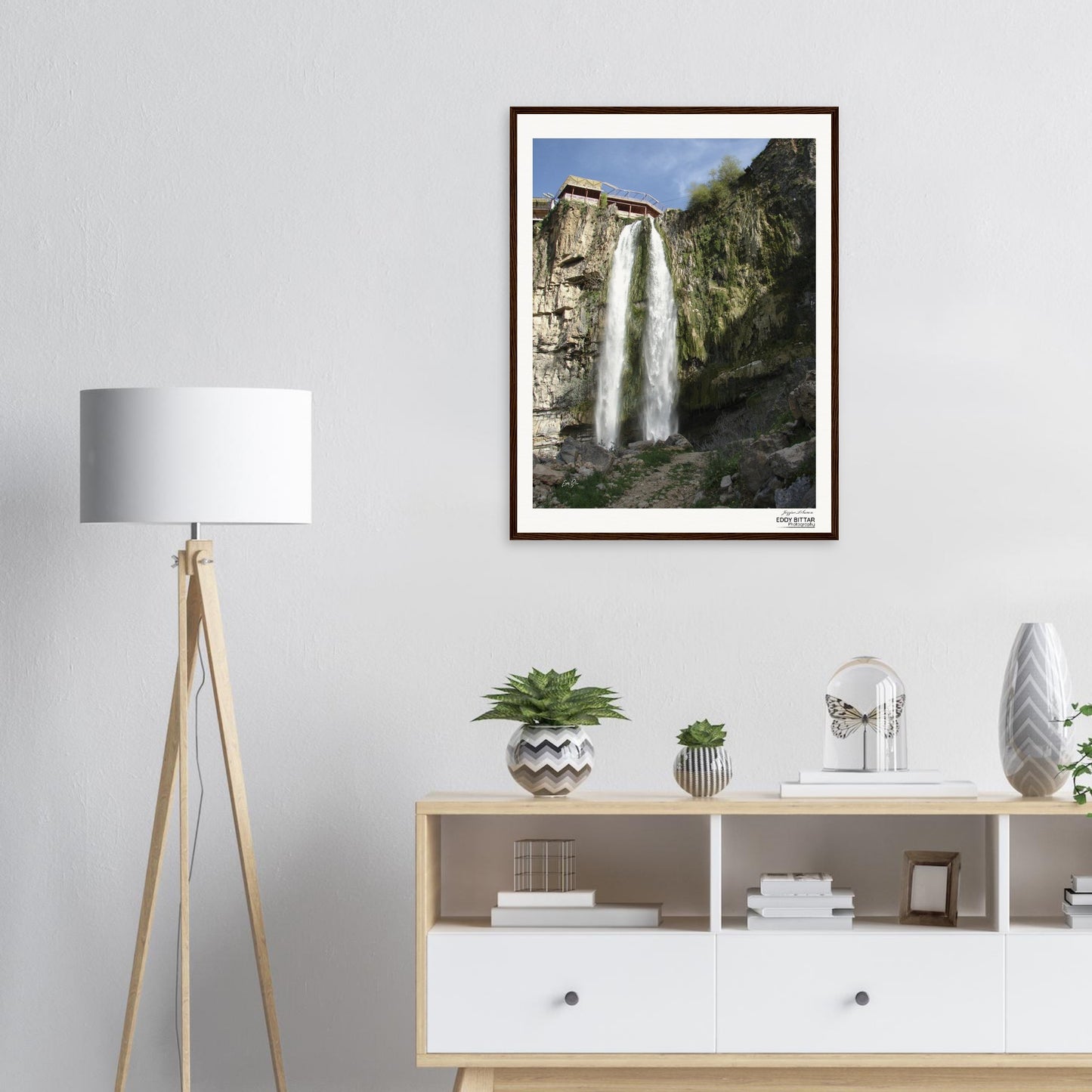 Jezzine Waterfall-lebanon Museum-Quality Matte Paper Wooden Framed Poster