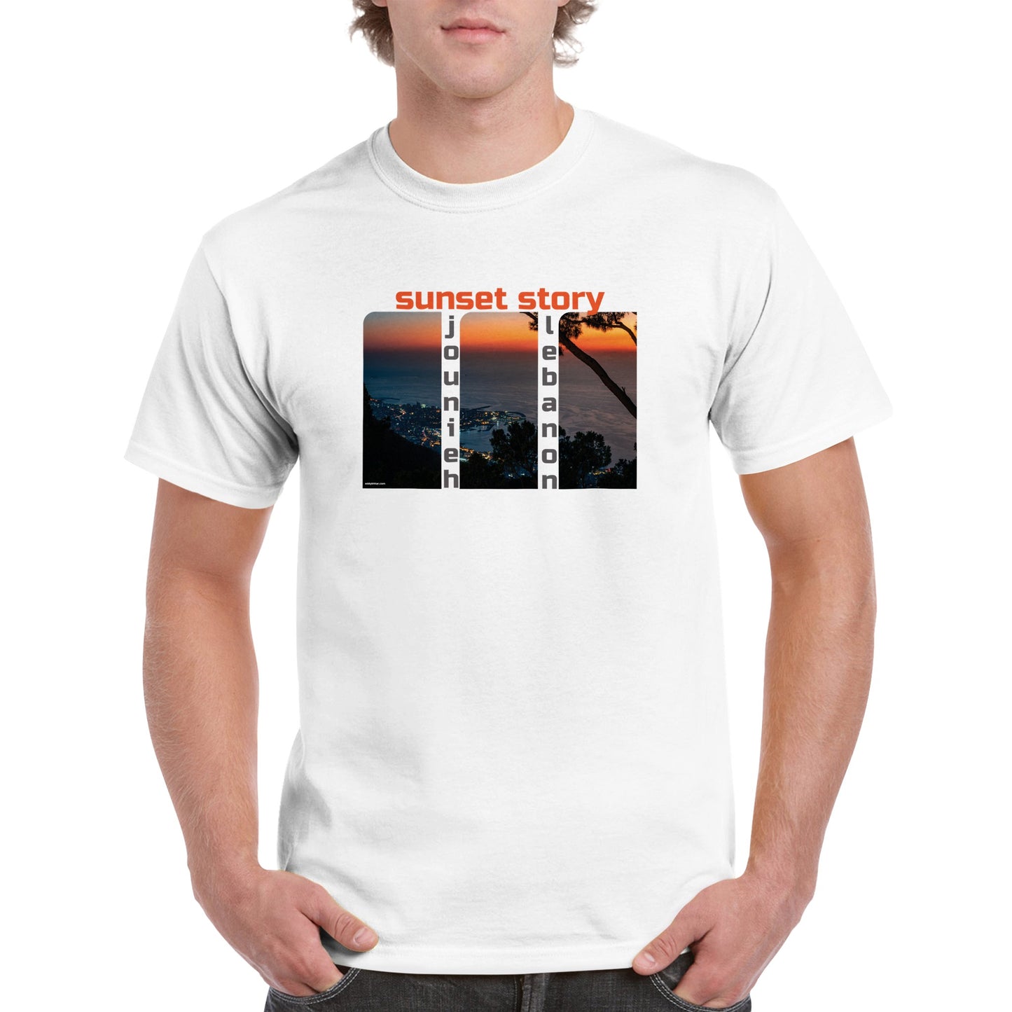 Jounieh sunset-Lebanon- Unisex Premium T-shirt