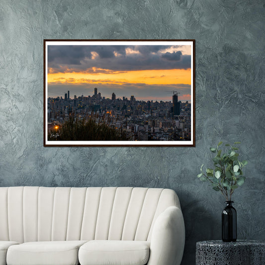 Beirut-Lebanon-Classic Semi-Glossy Paper Wooden Framed Poster