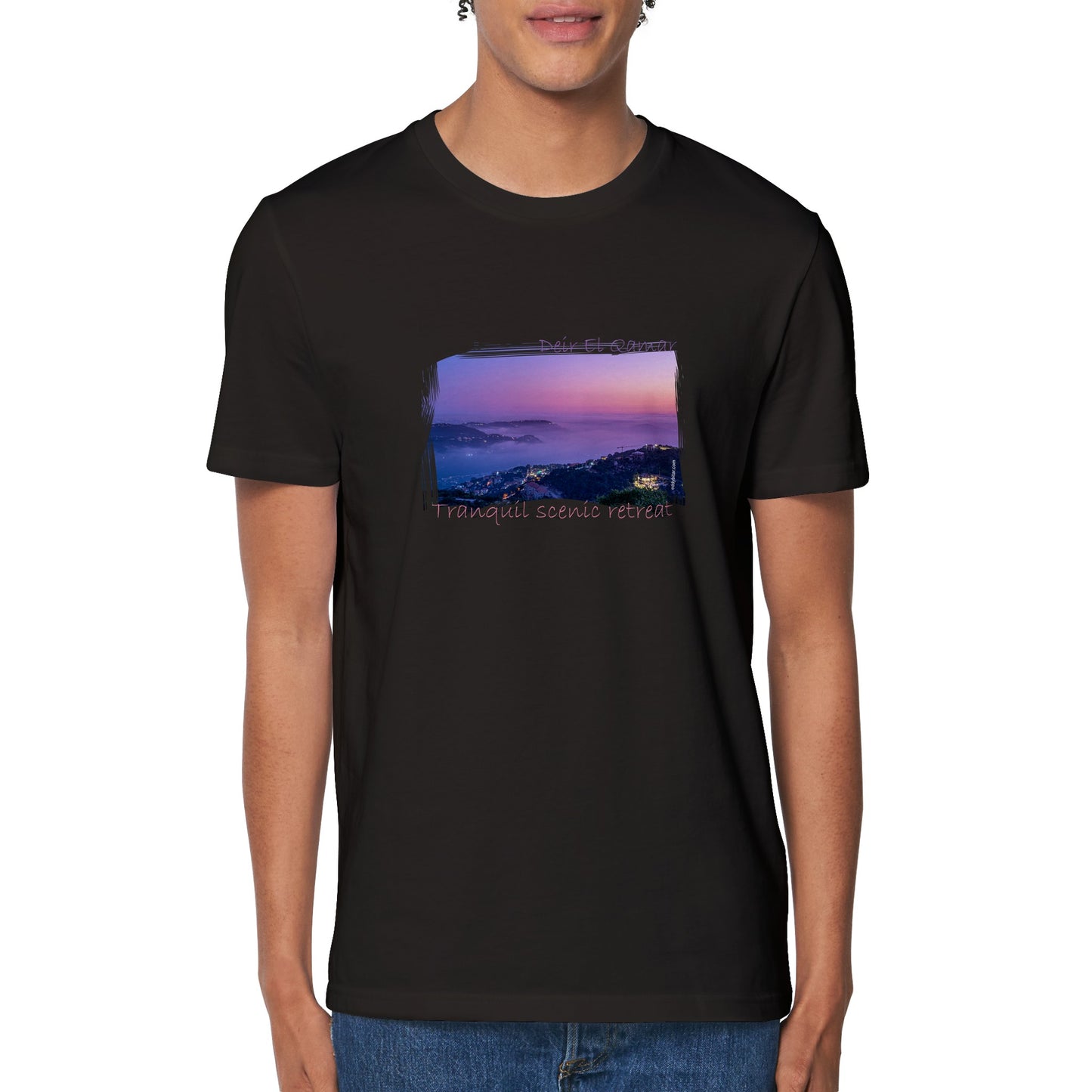 Deir El Qamar Sunset-Lebanon Organic Unisex Crewneck T-shirt