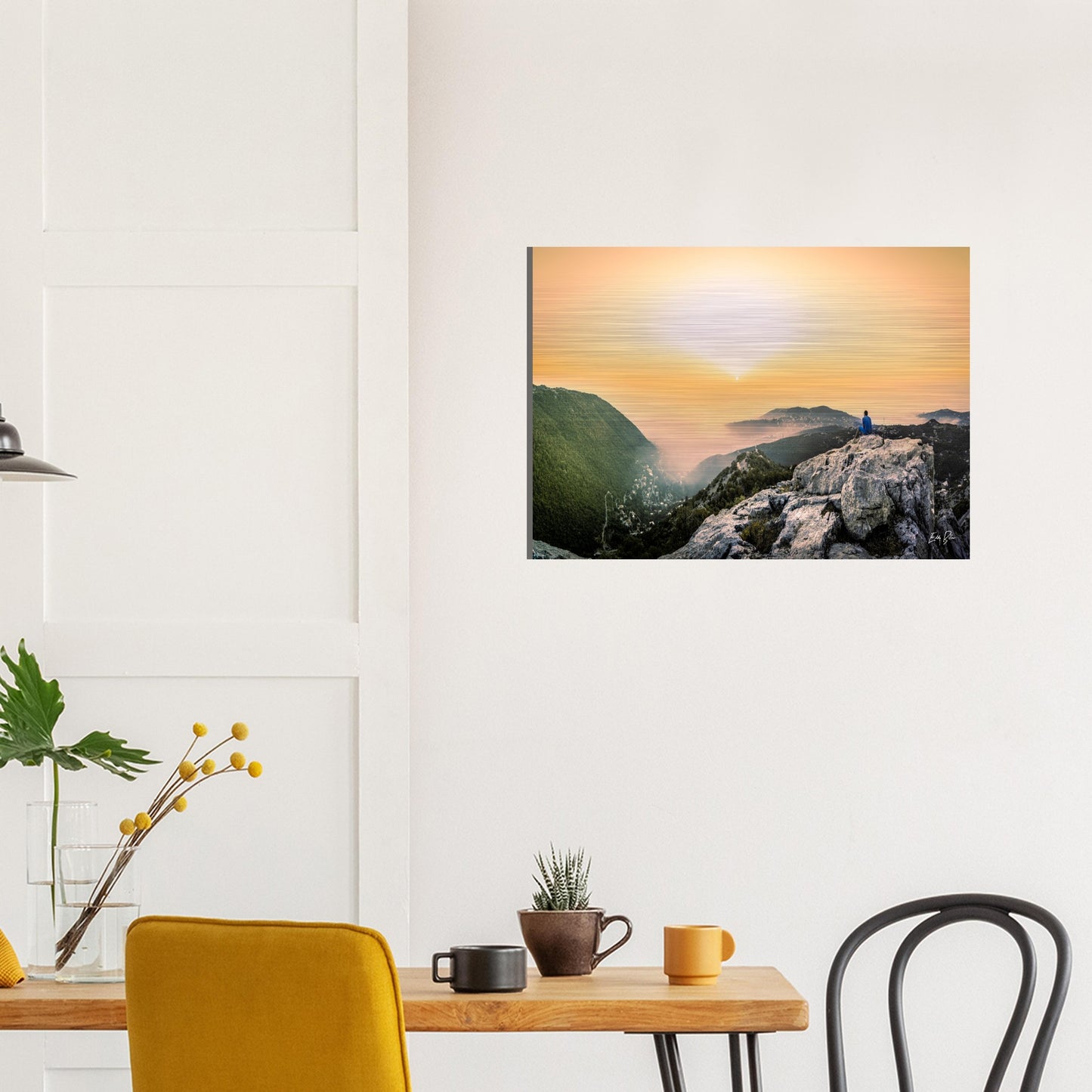 Keserwan Sunset-Lebanon-Brushed Aluminum Print