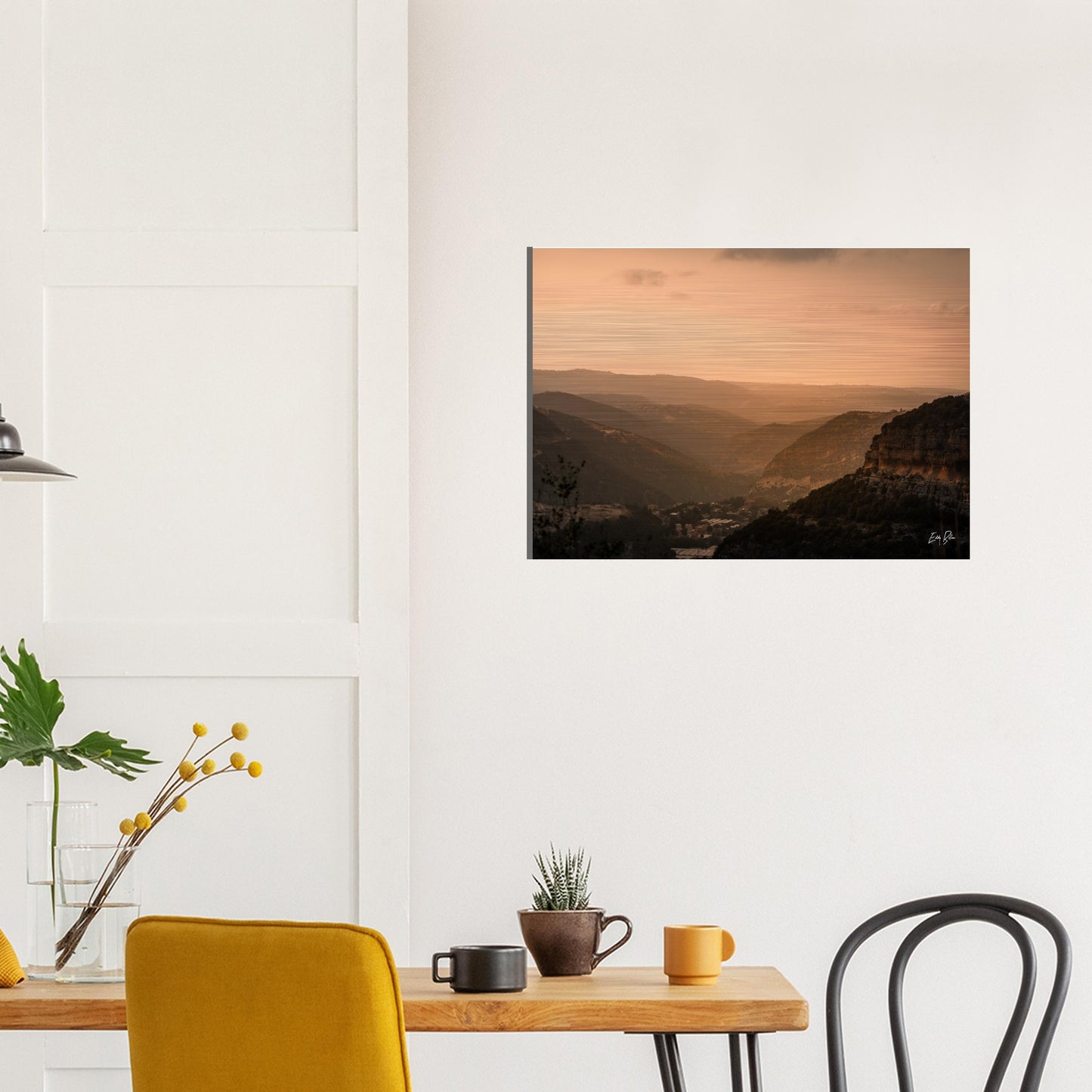 Batroun Mountains Sunset-Lebanon-Brushed Aluminum Print