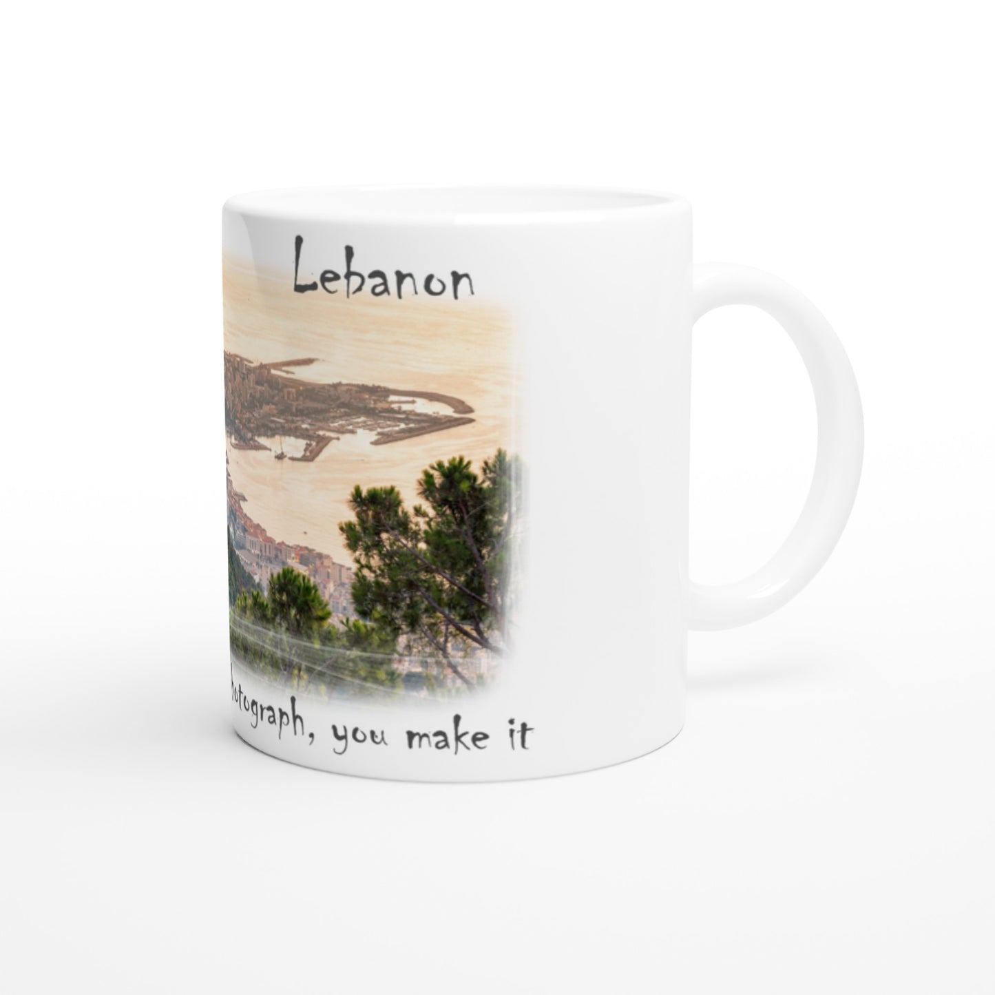 Jounieh Kaslik Lebanon White 11oz Ceramic Mug