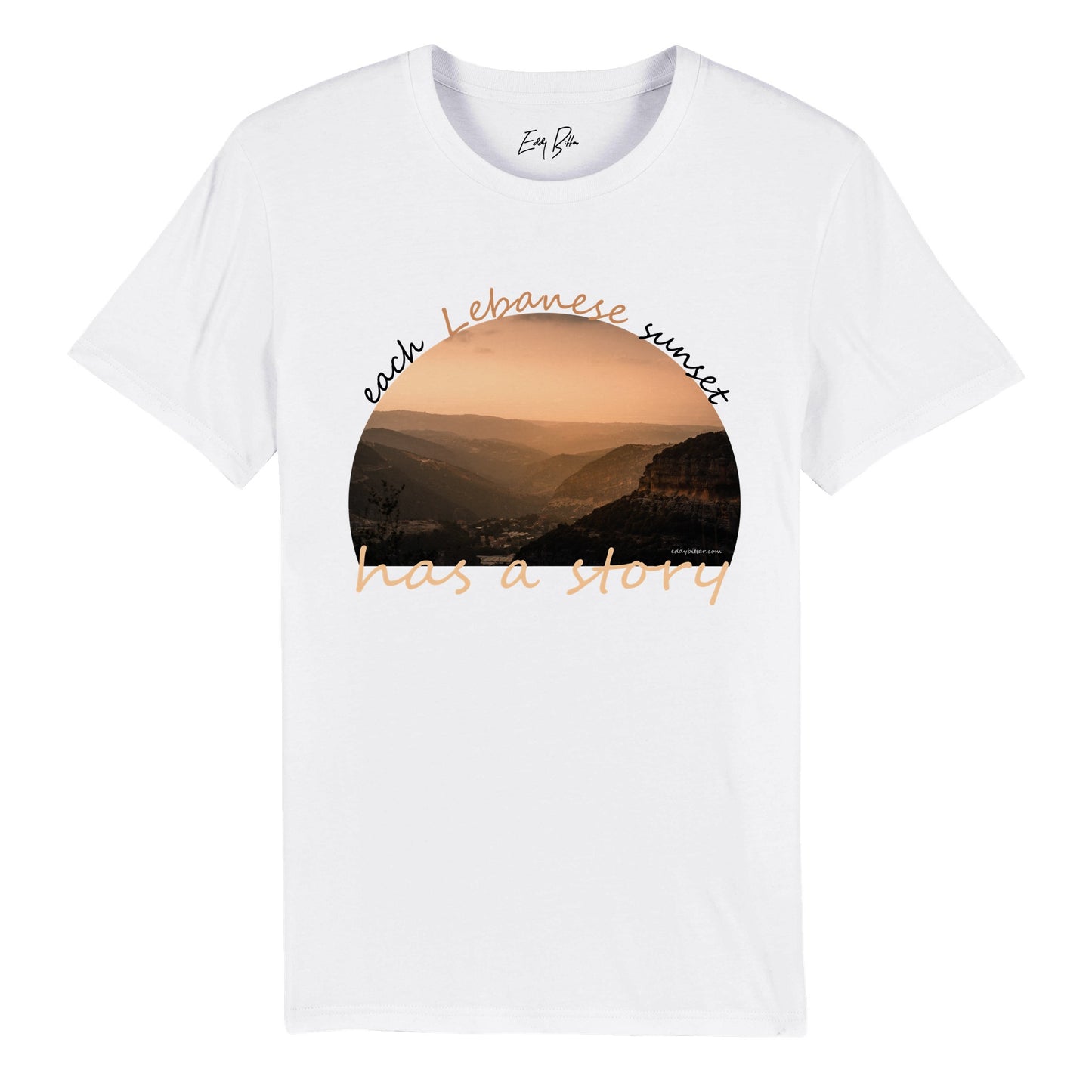 Batroun Mountains Sunsets-Lebanon Organic Unisex Crewneck T-shirt