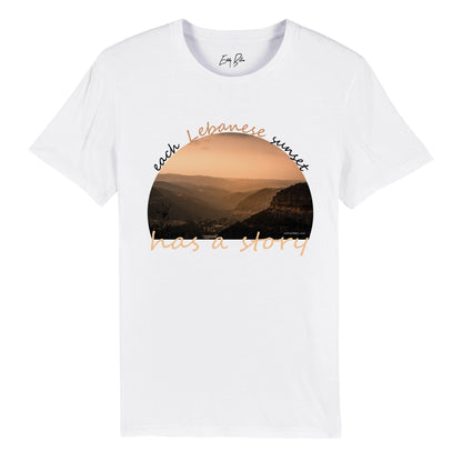 Batroun Mountains Sunsets-Lebanon Organic Unisex Crewneck T-shirt