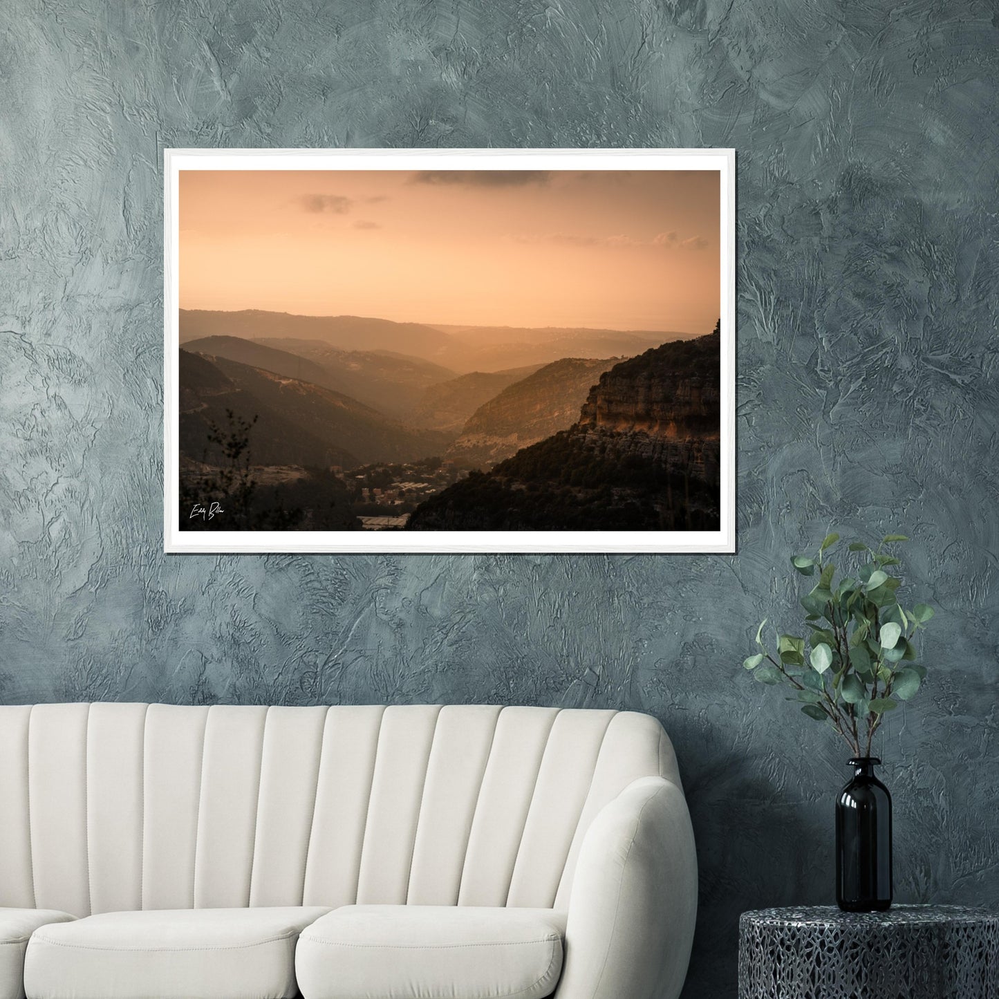 Batroun Mountains and Valleys-Lebanon-Classic Semi-Glossy Paper Wooden Framed Poster